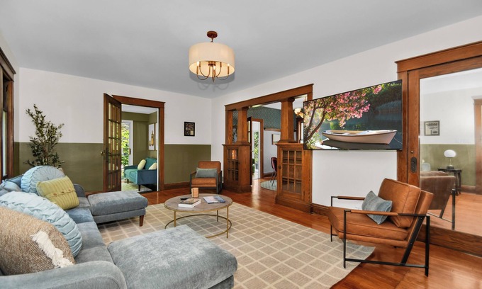 Northshore Triangle House | Family-sized historic home with game room! Walk to ND