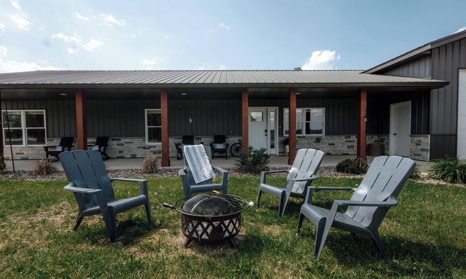 Littleport House | Family-sized house near Guttenberg. Sleeps 13. Hot tub, game room, fire pit