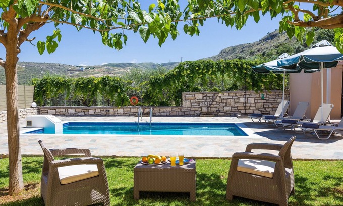 Agia Triada Villa | Family Villa with private Pool, childrens Playground and Ping Pong Table