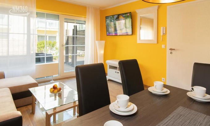Monchgut-Granitz Apartment | Ferienwohnanlage ODINs Blick - Wohnung 12 - direkt am Privatstrand, mit Sauna, Garten