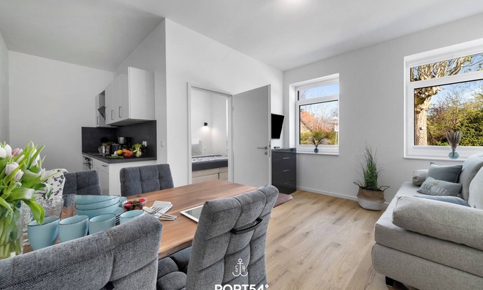 Gelting Apartment | Ferienwohnung Strandläufer - Stand- und Ostseenah, Duschbad, Modern, Terrasse