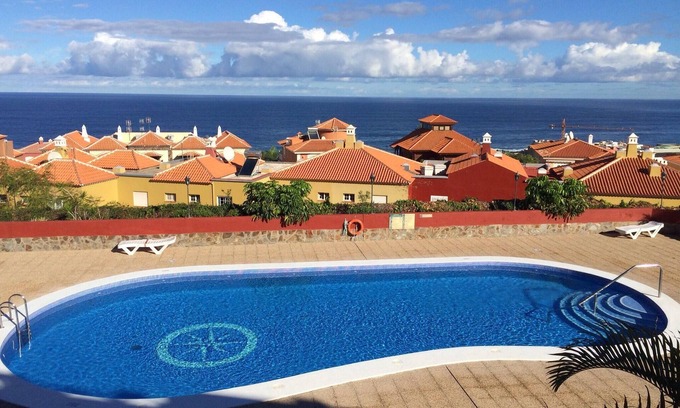 Puerto de la Cruz Apartment | Fewo Playamar Romantico, Nähe Strand, toller Meerblick, 2 Schlafzimmer, 2 Terrassen, Pool, Parkplatz