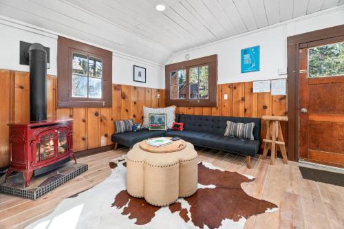 Big Bear Lake House | Finns Fish Camp - Walking distance to Lake and Village! Back patio with barbecue, fully fenced yard!