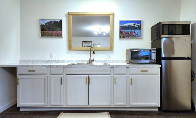 Sand Lake Apartment | Fireweed 2 Bedroom by airport; lakes, trails, fishing, skiing, hiking!