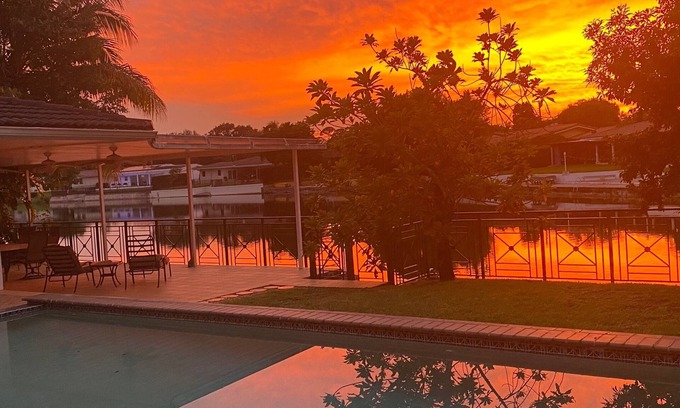 South Miami House | Four Bedroom Waterfront Vacation Home, Heated Pool - Near UM and Coral Gables