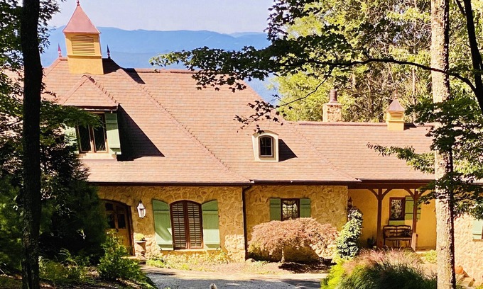 Roaring Gap Villa | French Country Charm & Blue Ridge Mountain Views! Backs to Stone Mountain Park!
