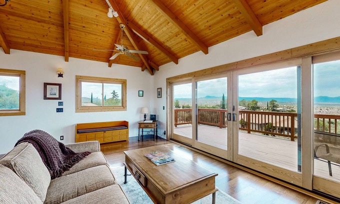 Lake Montezuma House | Full property with large deck, mountain views, & amazing sunsets