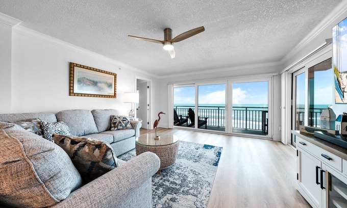 New Smyrna Beach Condo | Fully renovated direct oceanfront condo with a large balcony, heated pool and beach access