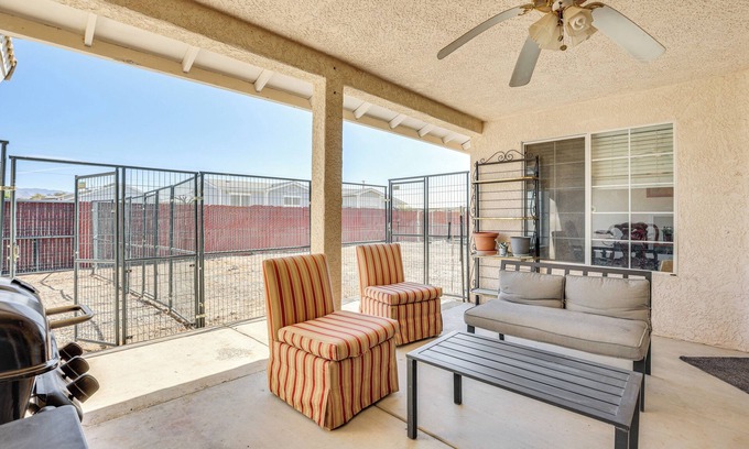 Pahrump House | Furnished Patio: Pet-Friendly Home in Pahrump!