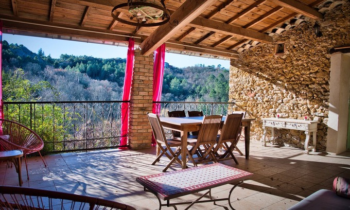 Anduze House | Gîte Nid d'Anduze-Mas Suéjol (18 Pers) en Cévennes, Gîte Nid d'Anduze