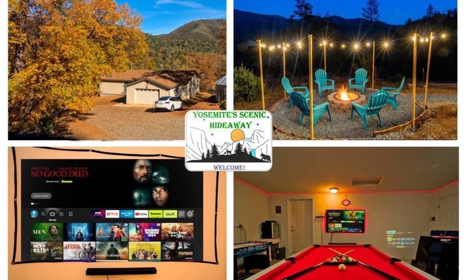 Mariposa County House | GameRoom*HotTub*HomeTheater*EV*Fire pitw/Mtn View