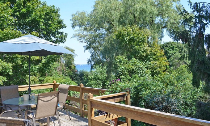 Gloucester Apartment | Garden by the Sea: Relax & enjoy wonderful coastal views. Walk to the beach!