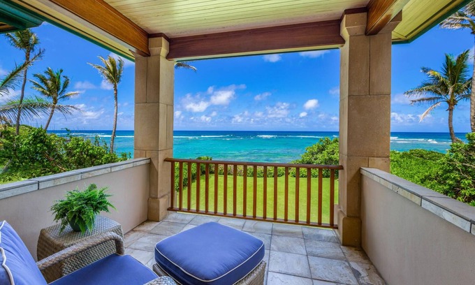 Anahola House | Gated Beachfront Estate - On the Sand -Secluded Beach safe year round TVNC-4245