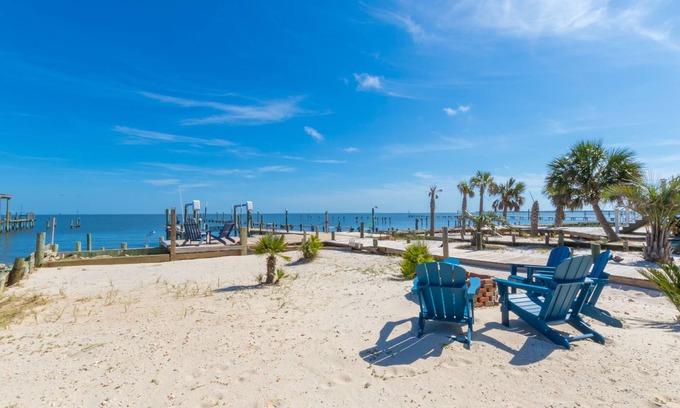 Alabama Gulf Coast House | Get “Out of Office” and into this bayfront beauty! Private pier for Fishing.