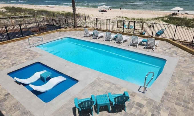 St. George Island House | Giggle - A cheerful SGI beach cottagenSwimming and Tanning/Todler pools added