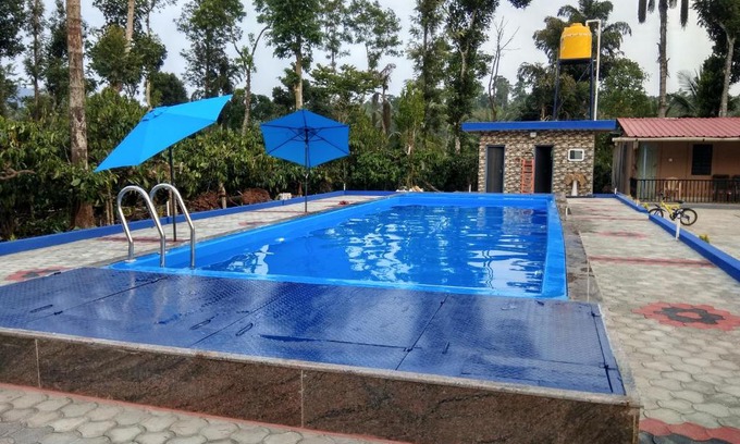 Mudigere House | Giri Darshini Homestay - Simple Rooms with Pool & Private Falls