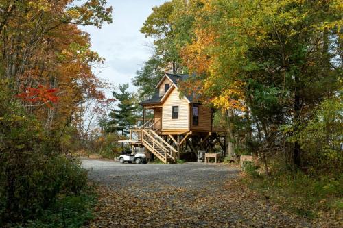 Town of Torrey House | Glorious Tree House with Fire Pit and Hot-tub in Penn Yan, New York