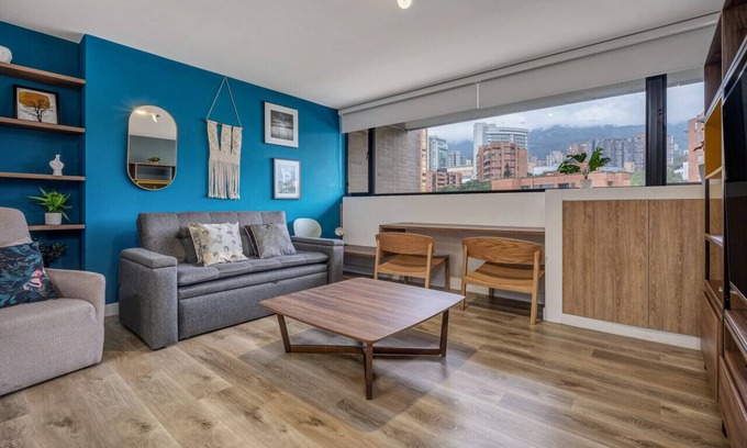 La Aguacatala Apartment | Go Living 606 · Stylish 1BR Apt near Milla de Oro-AC fast Wi-Fi