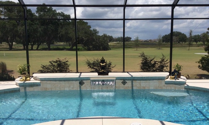 Village of Collier House | Golf Front Home, Solar Heat Pool! FREE golf cart, wifi, awesome view