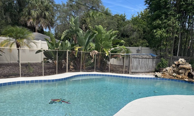 Florida Shores House | Gorgeous 3 bedroom home close to the ocean! With saltwater solar heated pool!