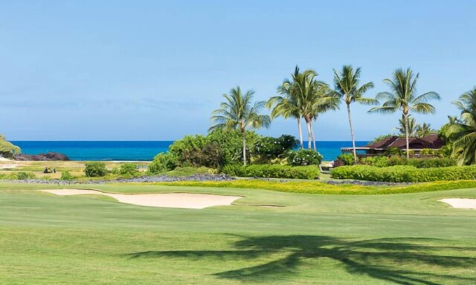 Kaupulehu Condo | Gorgeous Golf Villa 1101 at Hualalai Resort - Spectacular Views - Located on the 18th Fairway - Golf Cart included