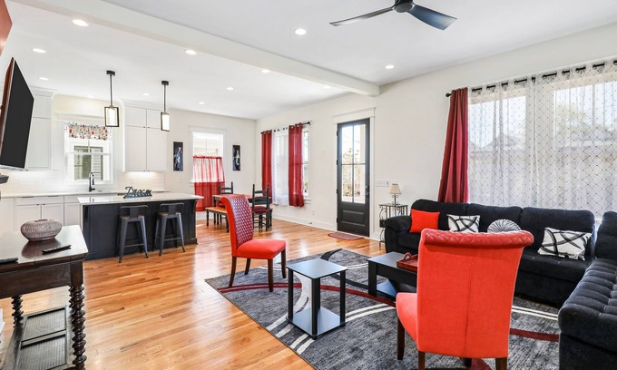 Salemtown House | Gorgeous house with centralized location, covered porch, central AC, deck, & W/D