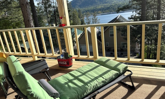 Bass Lake House | Gorgeous lake view with boat slip!