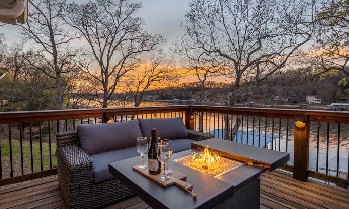 Rocky Mount House | Gorgeous Lakefront Home with Huge Dock with Bar, Cedar Creek Retreat