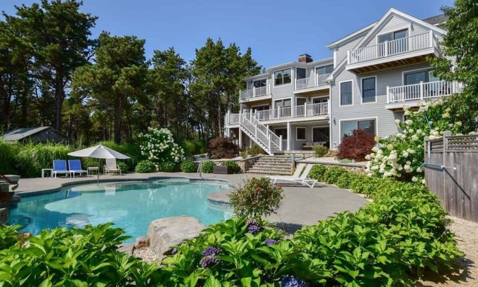Wellfleet House | Gorgeous Outdoor areas with Heated Pool & Hot Tub!