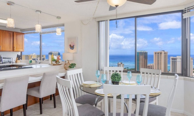 Waikiki Condo | Gorgeous views from every room, this 42 nd floor, 2-bedroom condo is very cozy.
