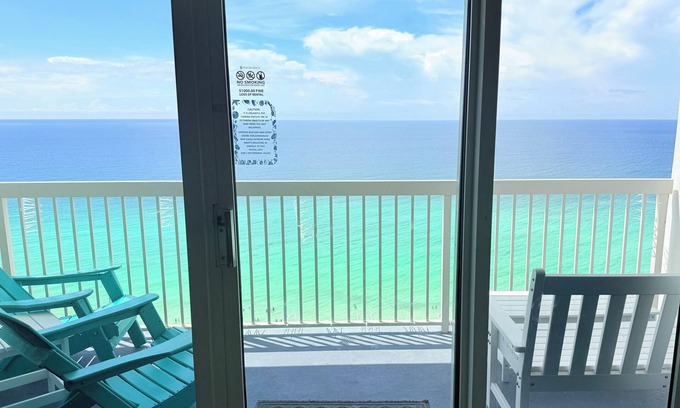 Emerald Coast Condo | Gorgeous Views ~Gulf front Private Balcony~ 3 POOLS, Tiki Hut, Hot-Tubs + MORE!