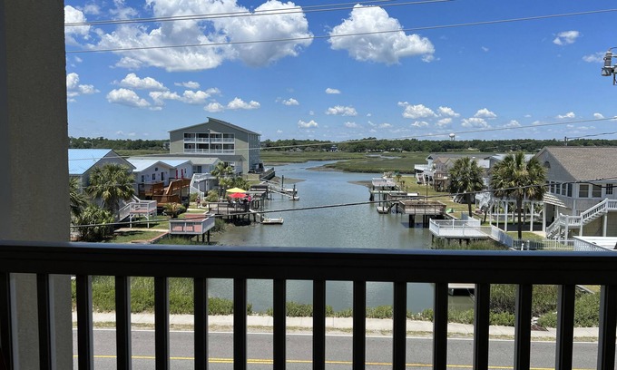 North Myrtle Beach Condo | Gorgeous water front view with 2 minute walk to the beach.