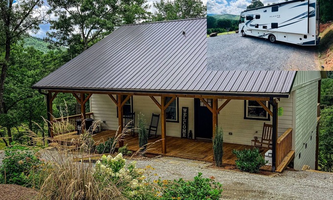 Franklin House | Graceland Mountain Retreat: Secluded 10-Acre Retreat w/Mountain Home + Luxury RV