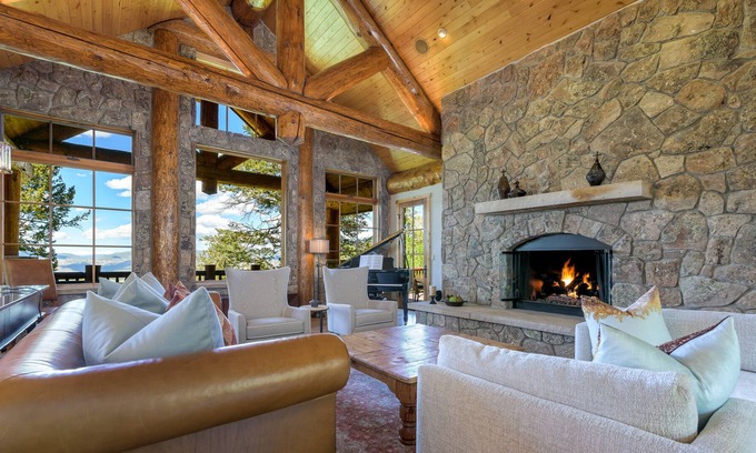 Edwards House | Grand Mountain Estate by InvitedHome | Luxe Interior, Panoramic Views, Hot Tub