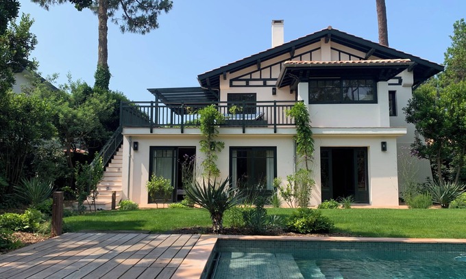 Piraillan House | GRANDE VILLA AU CANON WITH SWIMMING POOL AND BASIN VIEW; 30m FROM THE BEACH