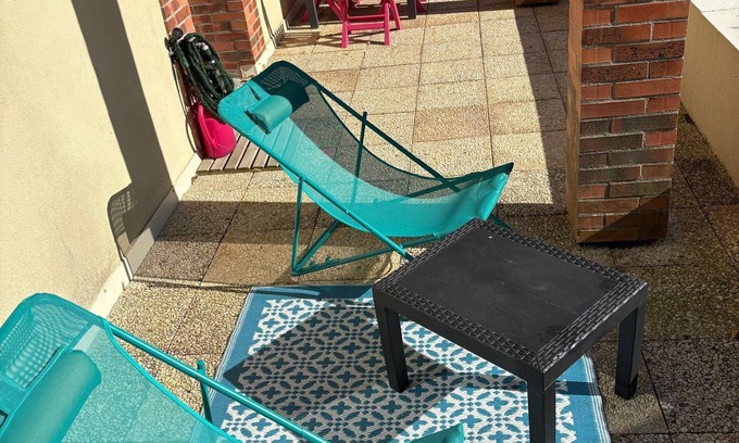 Saint-Pair-sur-Mer Condo | Granville, 50m from the sea, on the garden level, nice and cosy apartment-terrace for 2 persons
