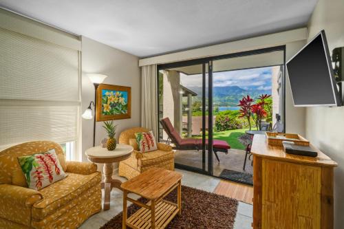 Princeville House | Ground Floor Studio 4101 at Hanalei Bay Resort, Ocean View, Pool, Tennis