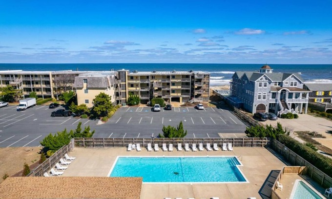 Kill Devil Hills Condo | GSL2-Ocean-Front Condo Complex -Private Community Pool -OceanViews-Charming 2BR