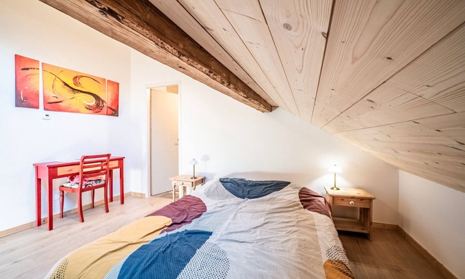 Mont-Saxonnex Apartment | Guest House 'Automne' with Mountain View, Private Terrace and Wi-Fi