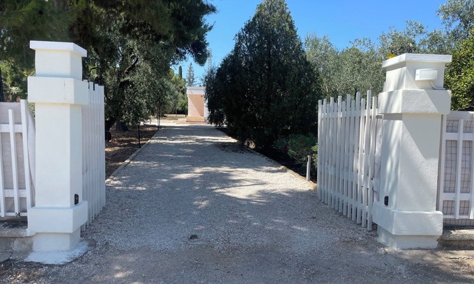 Trani Villa | Guest house located on private olive orchard estate surounded by olive trees.