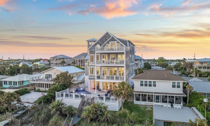 Kiska Beach House | Gulf Front mansion in PCB w/private pool & hot tub + beach access | Sleeps 36