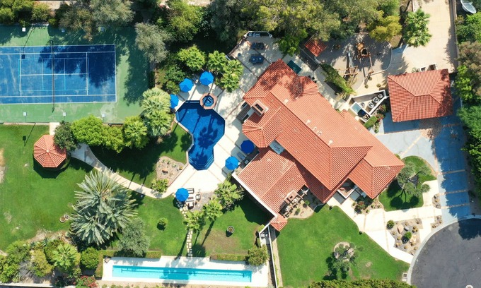 Rancho Mirage House | Hacienda Santa Rosa - A Private Luxury Tennis Court Estate with 2 pools! *28 Night Minimum*