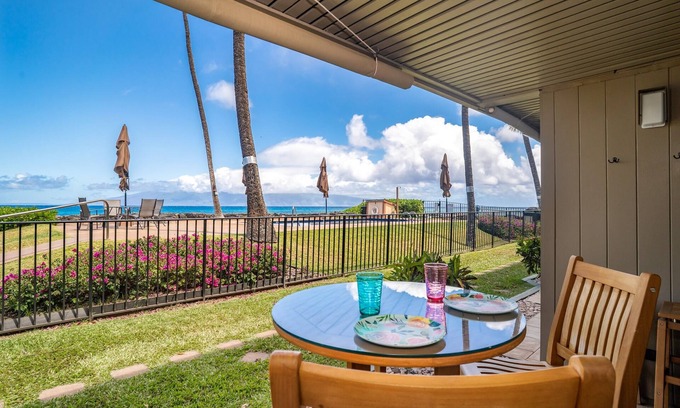 Honokowai Condo | Hale Kai 115: Oceanfront Paradise with Stunning Views and Poolside Access!