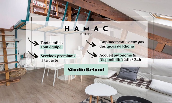 Margnolles - Rhone Apartment | Hamac Suites Aristides Briand Quais de Rhône