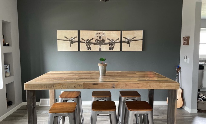 Oshkosh House | Hang out at The Hangar! Newly remodeled, beautiful home, fully furnished.
