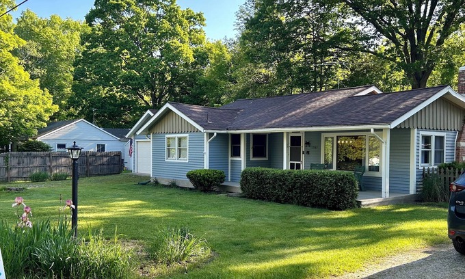 Harbert Cottage | Harbert Cottage ,5 minute drive or bike to the beach! Hot Tub and Pet Friendly