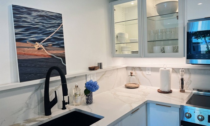 Marblehead Apartment | Harborviews! NEW 2-bed w AC sleeps 6, Downtown Historic Marblehead with parking