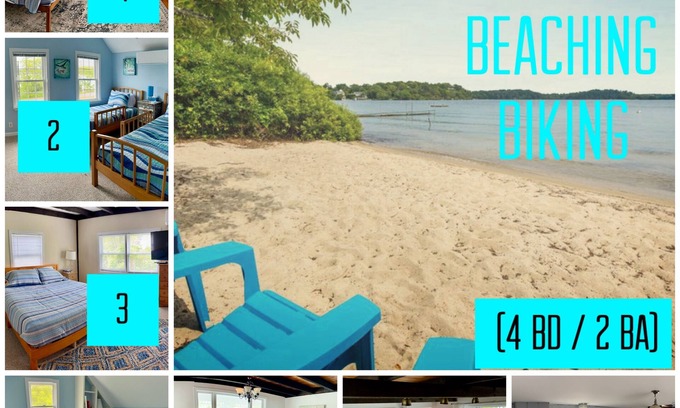 Harwich House | Harwich 4BR & 2BA Fall Getaway—Private Sandy Beach & Bike Path Access