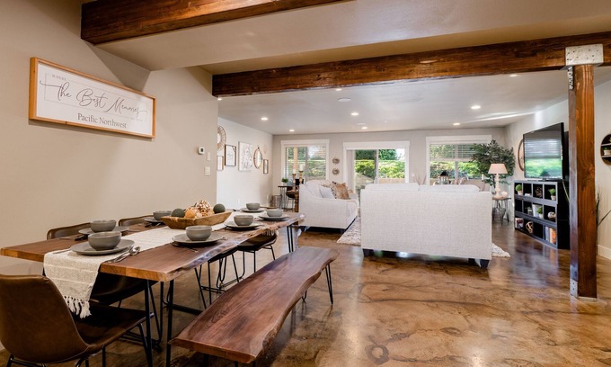 Ferndale House | Haugen Home - Lower Level Home Sleeps 9 Private Patio w/ Fire Pit