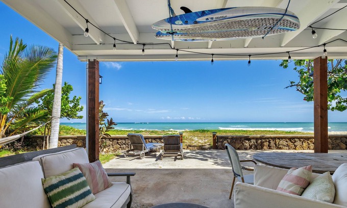Ewa House | Hawaiian Beach Front Home Newly remodeled 1942 Beachfront Luxury Cottage.